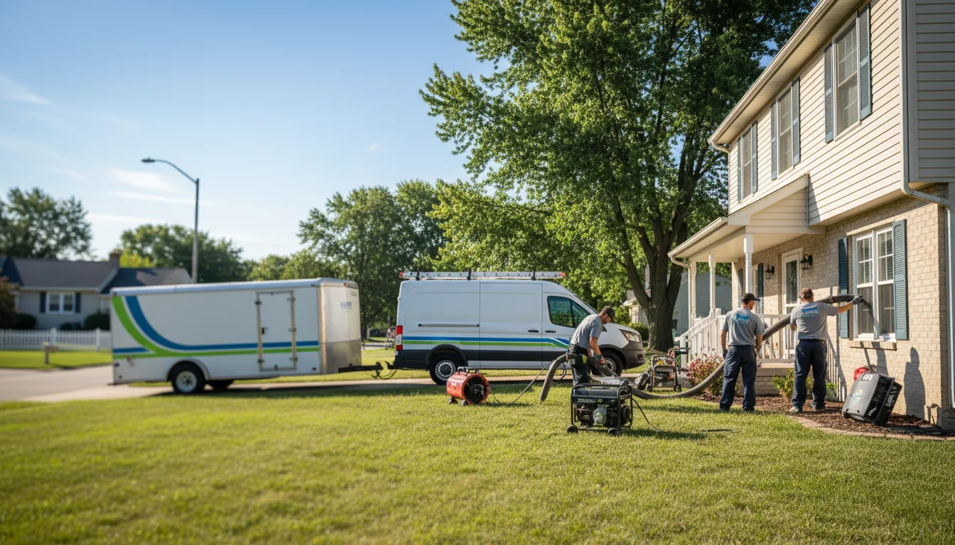 Flooded Basement Restoration And Cleanup With Repair in Brocton, IL near me